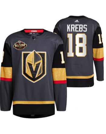 Men Vegas Golden Knights 18 Peyton Krebs Alternate Primegreen Black Jersey 2023 All-Star Jersey