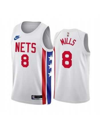 Patty Mills 8 2022-23 Brooklyn Nets White Classic Edition Jersey - Men Jersey