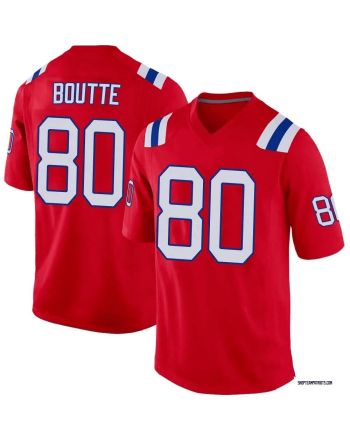 Kayshon Boutte 80 New England Patriots Men Game Jersey - Red