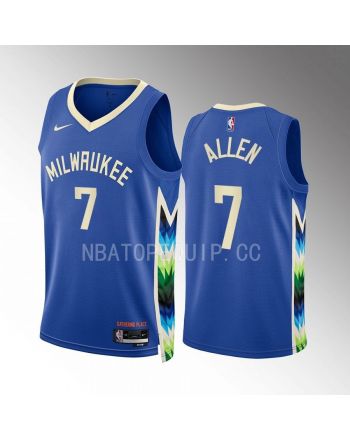 Joe Ingles 7 2022-23 Milwaukee Bucks Blue City Edition Jersey Swingman