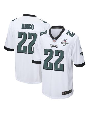 Kelee Ringo 22 Philadelphia Eagles 2023 Playoffs Patch Game Men Jersey - White