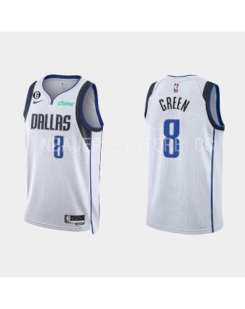 Dallas Mavericks Josh Green 8 2022-23 Association Edition White Men Jersey Swingman