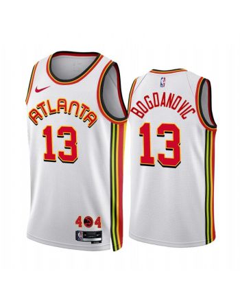 Atlanta Hawks 13 Bogdan Bogdanovic 2022-23 Association Edition White Jersey - Men Jersey