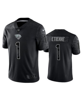 Travis Etienne 1 Jacksonville Jaguars Black Reflective Limited Jersey - Men