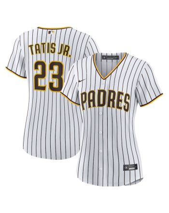 Fernando Tatís Jr. 23 San Diego Padres Women's Home Player Jersey - White/Brown