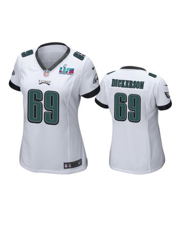 Landon Dickerson 69 Philadelphia Eagles Super Bowl LVII White Game Jersey - Women