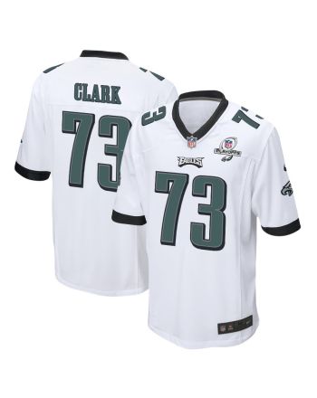 Le'Raven Clark 73 Philadelphia Eagles 2023 Playoffs Patch Game Men Jersey - White