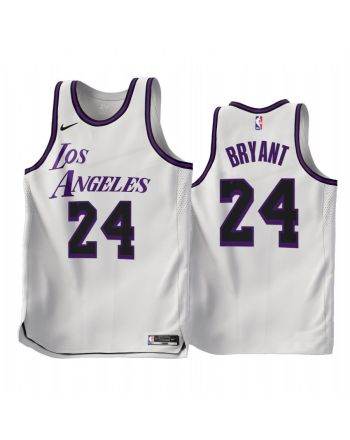 2022-23 Los Angeles Lakers Kobe Bryant 24 White City Edition Jersey - Men Jersey