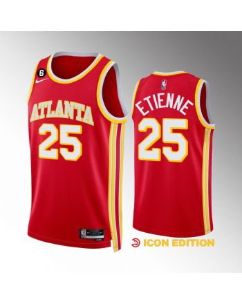 Tyson Etienne 25 Atlanta Hawks Icon Edition Red Jersey 2022-23 Swingman