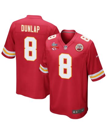 Carlos Dunlap 8 Kansas City Chiefs Super Bowl LVII Champions 3 Stars Men Game Jersey - Red