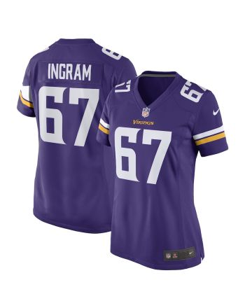 Ed Ingram Minnesota Vikings Women's Game Player Jersey - Purple