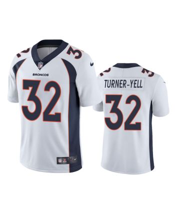 Delarrin Turner-Yell 32 Denver Broncos White Vapor Limited Jersey