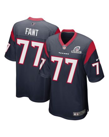 George Fant 77 Houston Texans 2024 Divisional Patch Game Men Jersey - Navy