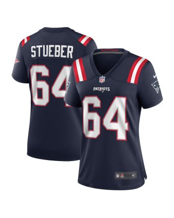 Andrew Stueber 64 New England Patriots Women Game Jersey - Navy