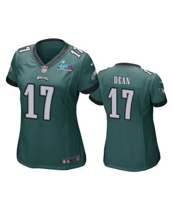 Nakobe Dean 17 Philadelphia Eagles Super Bowl LVII Game Jersey - Women Green