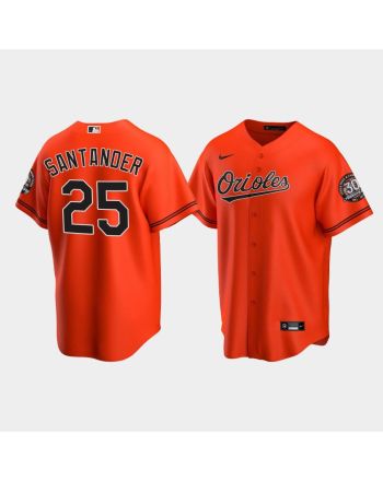 Men's Baltimore Orioles Anthony Santander 25 Alternate Team Orange Jersey Jersey