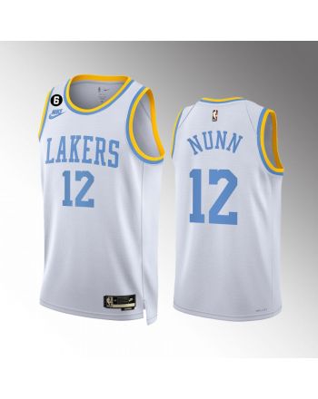 Los Angeles Lakers Kendrick Nunn 12 2022-23 Classic Edition White Men Jersey Swingman