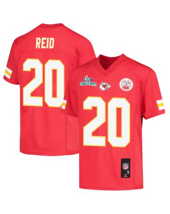 Justin Reid 20 Kansas City Chiefs Super Bowl LVII Champions Youth Game Jersey - Red