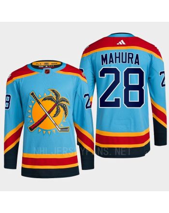 Florida Panthers 2023 Reverse Retro 2.0 Josh Mahura 28 Blue Primegreen Jersey Men's