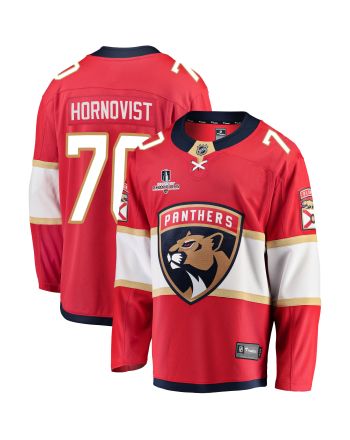 Florida Panthers Patric Hornqvist 70 Home 2023 Stanley Cup Champions Breakaway Men Jersey - Red