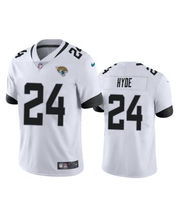 Jacksonville Jaguars Carlos Hyde 24 White Vapor Limited Jersey