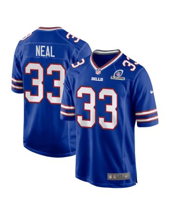 Siran Neal 33 Buffalo Bills 2023 Playoffs Patch Game Men Jersey - Royal