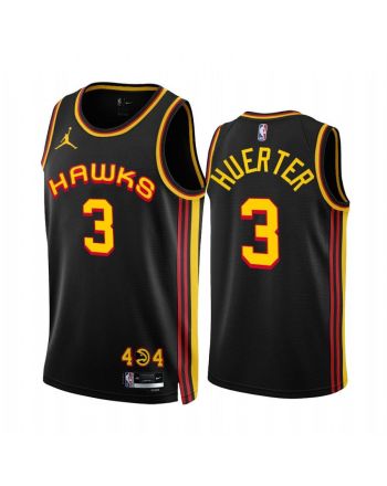 Atlanta Hawks Kevin Huerter 3 Black Statement Edition 2022-23 Jersey - Men Jersey