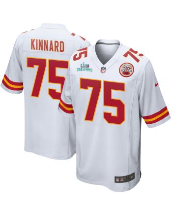 Darian Kinnard 75 Kansas City Chiefs Super Bowl LVII Champions Men Game Jersey - White