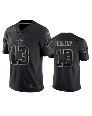 Michael Gallup 13 Dallas Cowboys Black Reflective Limited Jersey - Men