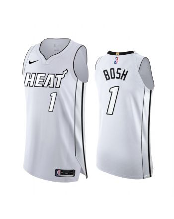 Chris Bosh White Hot 1 Miami Heat 2022 Playoffs Jersey