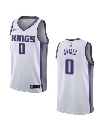 Men's Sacramento Kings 0 Justin James Association Swingman Jersey - White