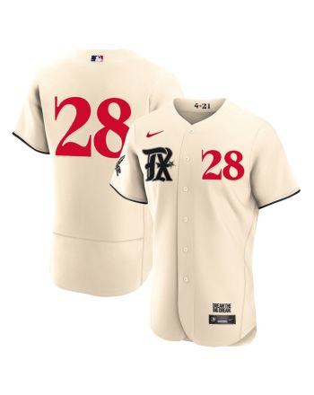 Jonah Heim 28 Texas Rangers 2023 City Connect Flex Base Elite Jersey - Cream