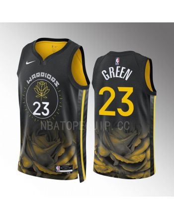 Golden State Warriors Draymond Green 23 2022-23 City Edition Black Men Jersey Swingman