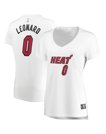 Meyers Leonard Miami Heat Women's Fast Break Jersey White - Association Edition Jersey