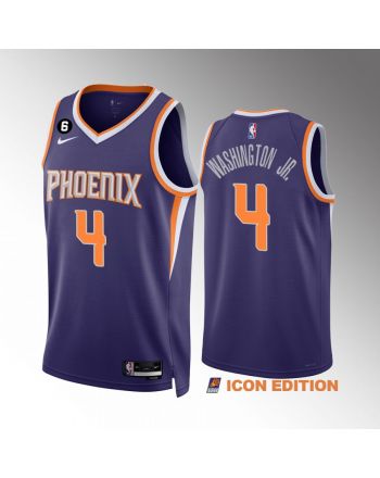 Duane Washington Jr. 4 Phoenix Suns Purple Jersey 2022-23 Icon Edition Swingman