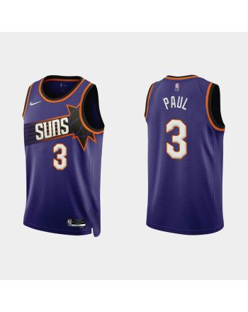 Phoenix Suns Chris Paul 3 2022-23 Icon Edition Purple Men Jersey