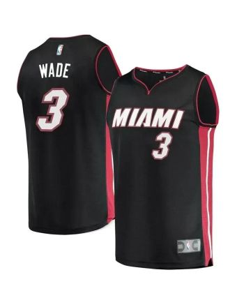 Dwyane Wade Miami Heat Fast Break Jersey Black - Icon Edition