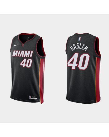 Miami Heat 40 Udonis Haslem 2022-23 Icon Edition Black Men Jersey