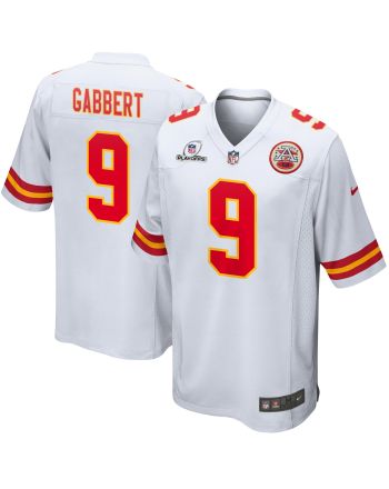 Blaine Gabbert 9 Kansas City Chiefs 2023 Playoffs Patch Game Men Jersey - White