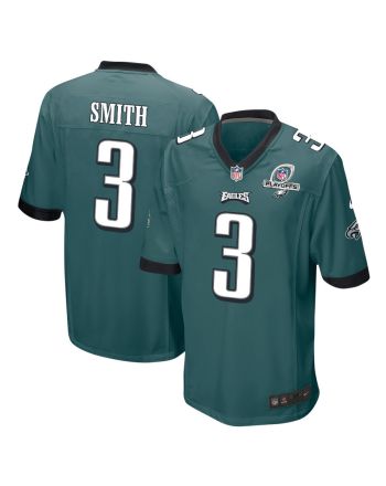 Nolan Smith 3 Philadelphia Eagles 2023 Playoffs Patch Game Men Jersey - Midnight Green