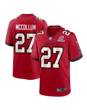 Zyon McCollum 27 Tampa Bay Buccaneers 2023 Playoffs Patch Game Men Jersey - Red