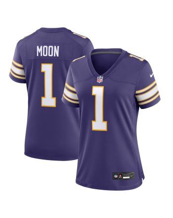 Warren Moon 1 Minnesota Vikings Women's Classic Retired Game Jersey - Purple