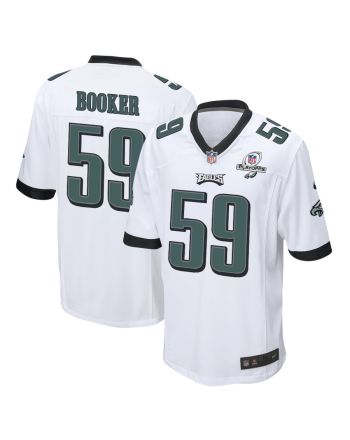 Thomas Booker 59 Philadelphia Eagles 2023 Playoffs Patch Game Men Jersey - White