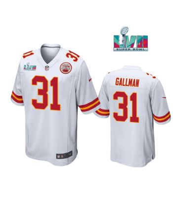 Wayne Gallman 31 Kansas City Chiefs Super Bowl LVII White Men Game Jersey