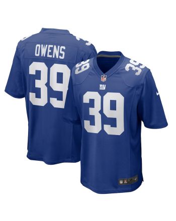 Gervarrius Owens 39 New York Giants Men Team Game Jersey - Royal