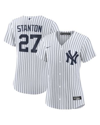 Giancarlo Stanton 27 New York Yankees Women's Home Player Jersey - White