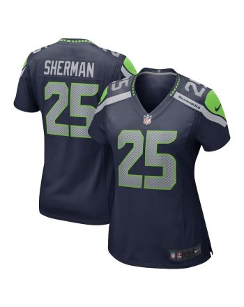 Richard Sherman 25 Seattle Seahawks Women's Retired Game Jersey - College Navy