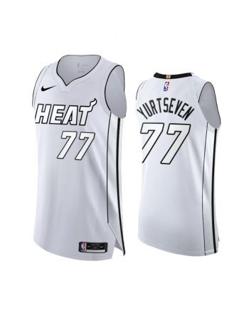 Omer Yurtseven White Hot 77 Miami Heat 2022 Playoffs Jersey