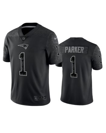 DeVante Parker 1 New England Patriots Black Reflective Limited Jersey - Men