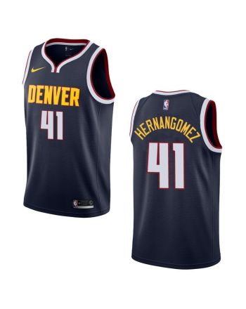 Men's Denver Nuggets 41 Juan Hernangomez Icon Swingman Jersey - Navy